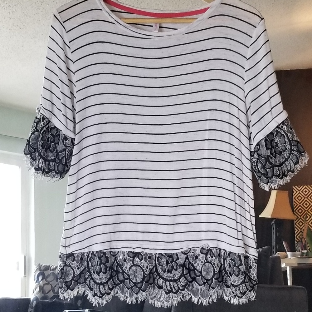 Striped Lace Shirt